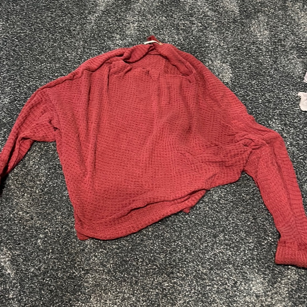 Red like new free people sweater!!